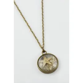 Deniz Yıldızı Canlı Kolye-Antik