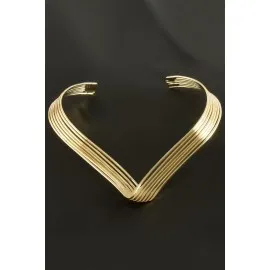 Kalp Metal Tasma Kolye-Sarı