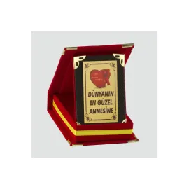 Dünyanın En Güzel Annesine Plaketi-Kırmızı