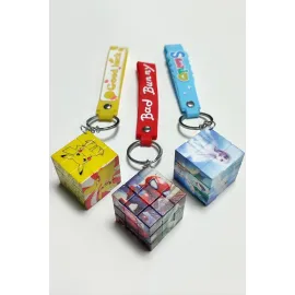 Çzgflm Küp Anahtarlık-Renkli