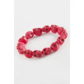 Kuru Kafa Turkuaz Doğaltaşlı Bileklik-Pembe