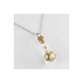 Fanus Canlı Kolye-Gümüş Rengi