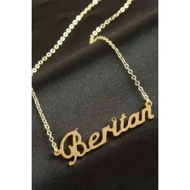 Beritan İsimli Kolye -Sarı