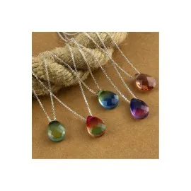 His Taşı Kolye  Renk Değiştiren Kolye -Gümüş Rengi