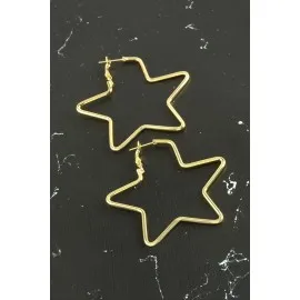 Yıldız Trend Küpe 5 Cm-Sarı