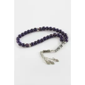 Cam Taş Tesbih 8 mm-Lacivert