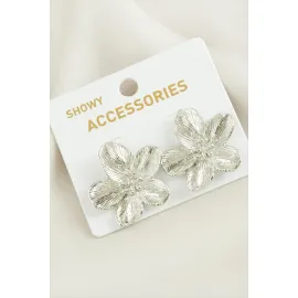 Orkide Trend Metal Küpe-Sarı