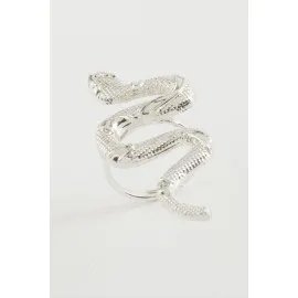 Yılan Metal Yüzük-Gümüş Rengi