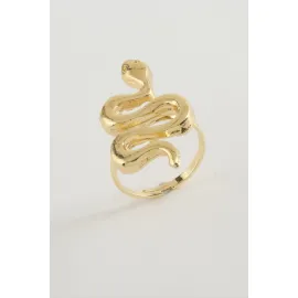 Yılan Metal Yüzük-Sarı