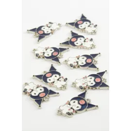 Çzgflm Çift Kulplu Mineli Bileklik ve Kolye Ucu Aparatı 1 Adet-Lacivert