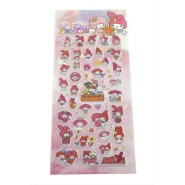 Happy Kabartmalı Sticker-Pembe