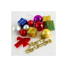 13 Adet Karışık Yılbaşı Ağaç Süsü-Renkli