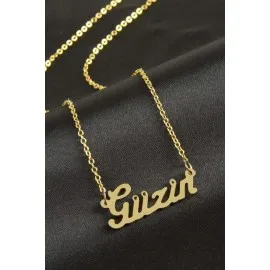 Güzin Isimli Kolye -Sarı