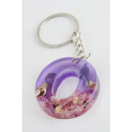 O Harfli Epoksi Anahtarlık-Renkli