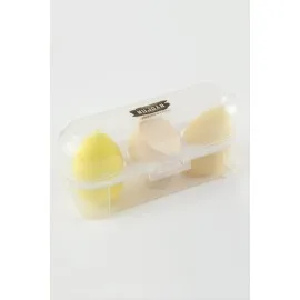 3 Adet Yumurta Kutulu Makyaj Süngeri-Sarı