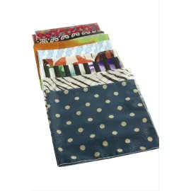 Karışık Desenli Şifon Fular 50 cm-Renkli