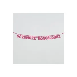 Sözümüze Hoşgeldiniz Keçe Yazı-Mor