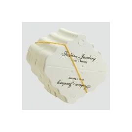 Zikzak Kolye Kartı-Beyaz