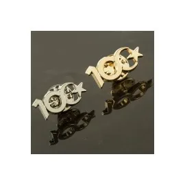 Cumhuriyetin 100. Yılına Özel Yaka Rozet-Gümüş Rengi