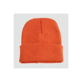 Çift Kat 1 Nci Kalite Renkli Bere  Toptan Bere Eldiven -Turuncu