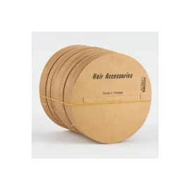 Yuvarlak Saç Aksesuar Kartı-Kahverengi