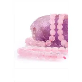 Pembe Kuvars Taşı Parlak 10 Mm-Pembe
