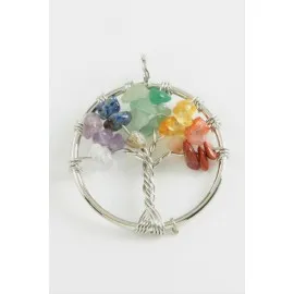 Çakra Doğaltaş Kolye Ucu-Renkli