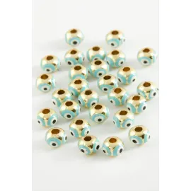 Nazar Mineli Bileklik ve Kolye Ucu Aparatı 1 Adet-Turkuaz