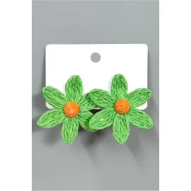 Papatya Zr Model Küpe-Yeşil