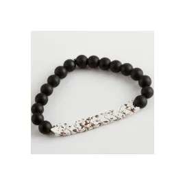 Onix Hematit Doğaltaş Bileklik-Yavruağzı