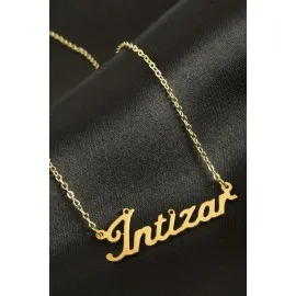 İntizar İsimli Kolye -Sarı