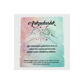 2Li Arkadaşlık Bileklik Kartı-Mavi