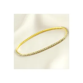 2 mm Minik Şerit Taşlı Suyolu Bileklik-Sarı