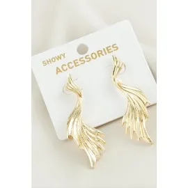 Kanat Yeni Sezon Metal Küpe-Sarı