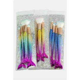 4 Adet Balık Makyaj Fırça Seti-Renkli