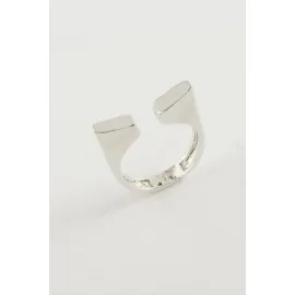 Köşeli Metal Yüzük-Sarı