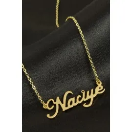 Naciye İsimli Kolye -Sarı