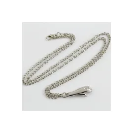 Çift El Figürlü Kolye-Gümüş Rengi