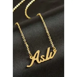 Aslı Isimli Kolye -Sarı