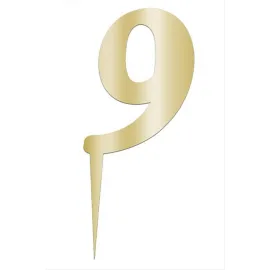 Sarı Renkli Rakam Pasta ve Kek Pleksi-Model-9