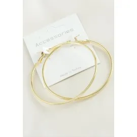 Boru Halka Küpe 6 Cm-Sarı