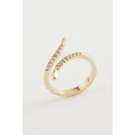 Oval Zirkon Taşlı Yüzük-Gümüş Rengi