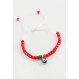 Nazar Boncuk İp Bileklik-Renkli