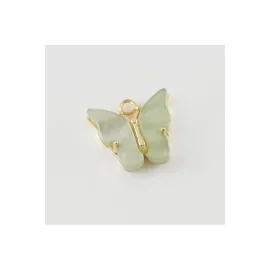 Kelebek Figürlü Kolye Ucu-Kırmızı