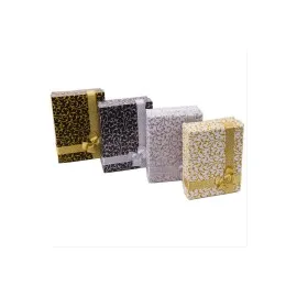 Desenli Set Kolye Hediye Kutusu-Sarı-1