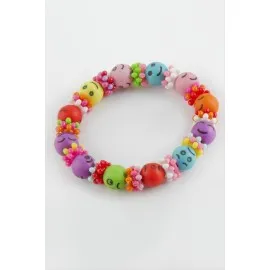 Boncuklu Çocuk Bileklik-Renkli