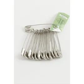12 Adet Çengel İğne 3,5 Cm-Gümüş Rengi