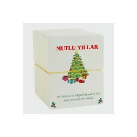 Mutlu Yıllar Bileklik Kartı 200 Adet-Beyaz