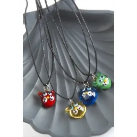 Köpek Cam Kolye-Renkli