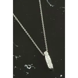 İ Harfli Balon Kolye-Gümüş Rengi